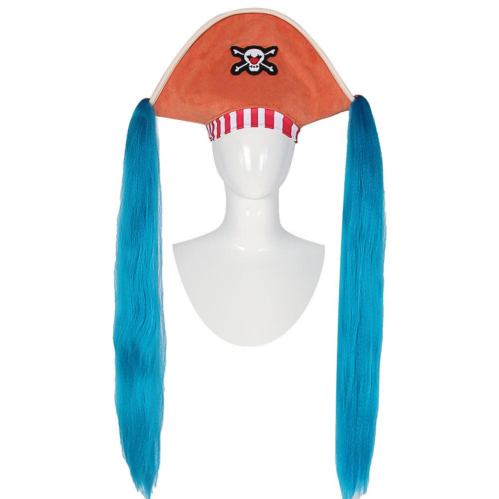 Kostium Cosplay Buggy z Mieszanki Bawełnianej Dla Fanów Anime One Size blue