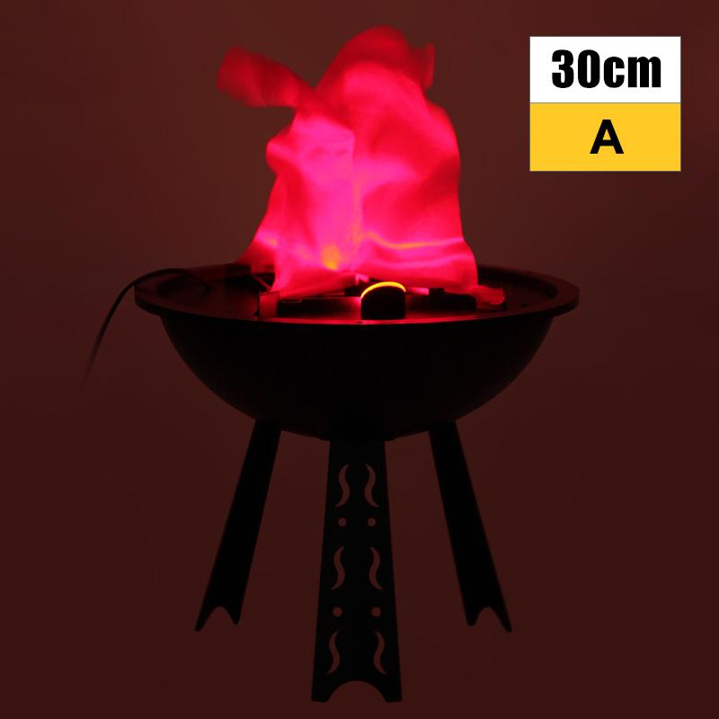 Fake Flame Halloween Electronic Brazier Lamp Hanging Light 3D Flickering Fake Fire Simulation Flame Party Stage Decor Lighting