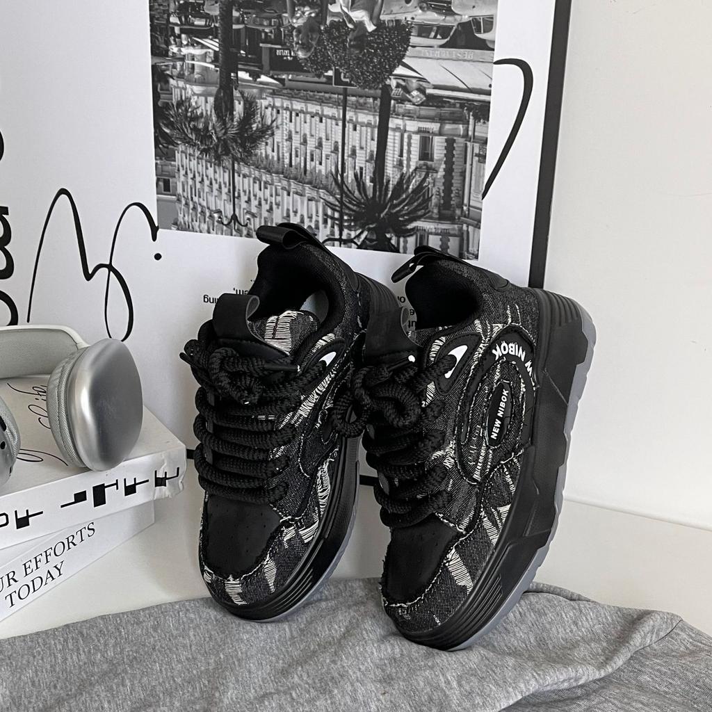Nuove scarpe casual da ginnastica estive a suola spessa rialzate stile Harajuku 'dad shoes' sneakers ins
