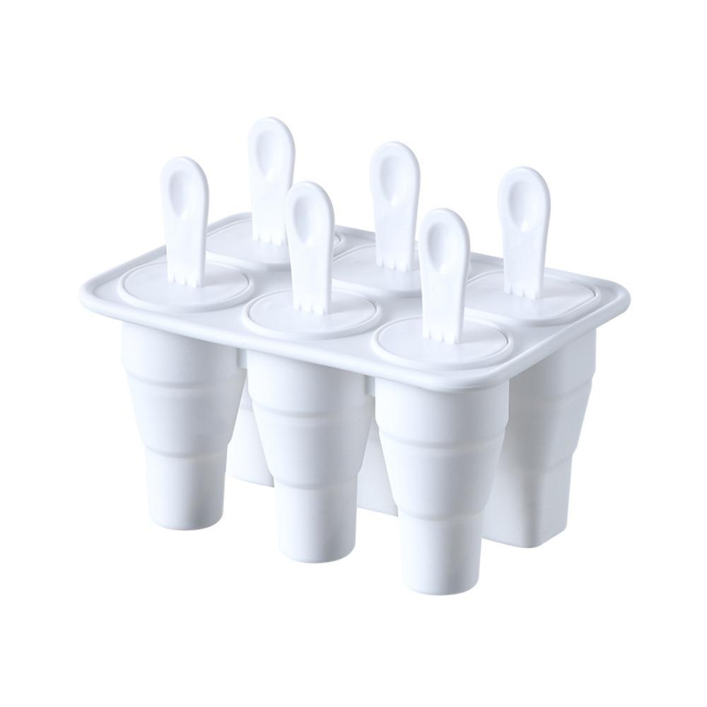 6/8 Pieces New Silicone Popsicle Molds Reusable Easy Release Silicone Popsicle Mould BPA Free Foldable Ice Cube Molds Home