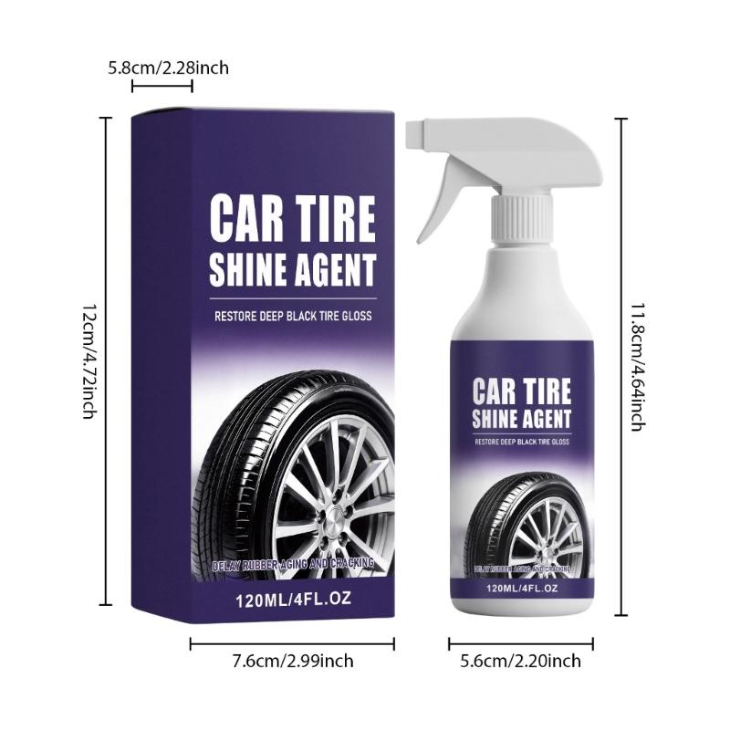 Long Lasting Tire Dressing Sprayed with Water Based Formula Quick Dry High Gloss UVB Protection for Car Motorcycle Tires