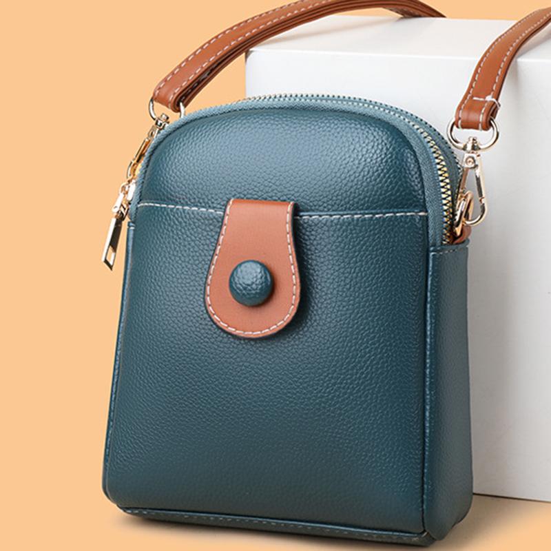 Women's Mini Phone Bag High-Quality PU Leather Crossbody Messenger Fashion Satchel Handbag Purse Shopping