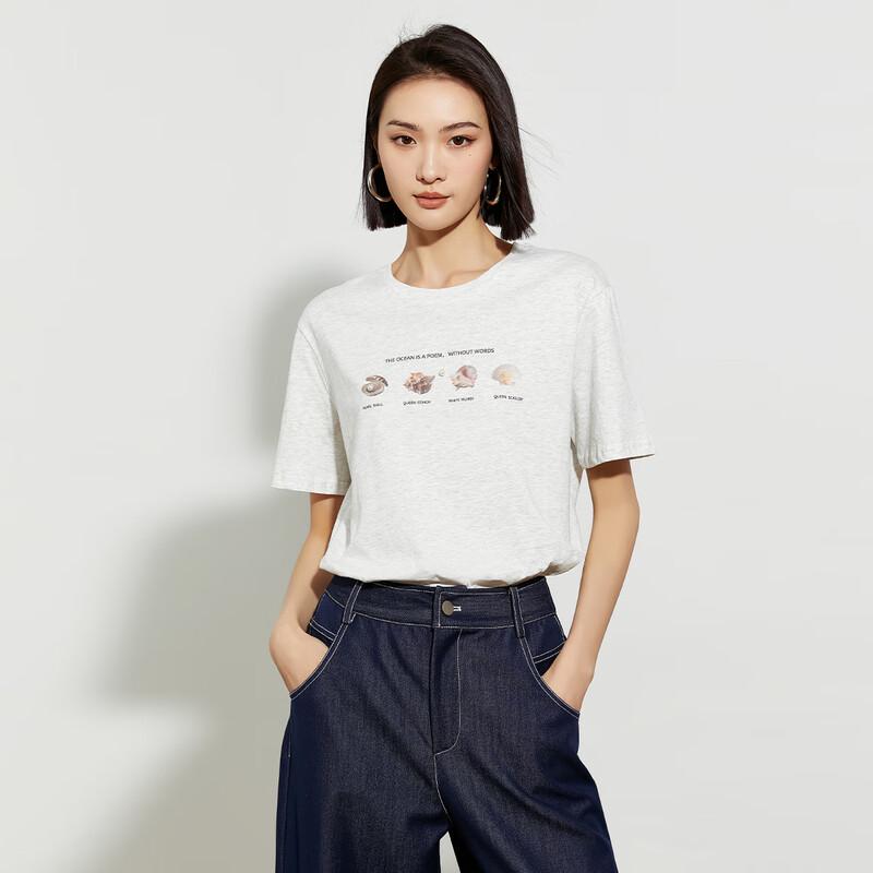 Shetu Women's Pearl Print Short Sleeve T-Shirt