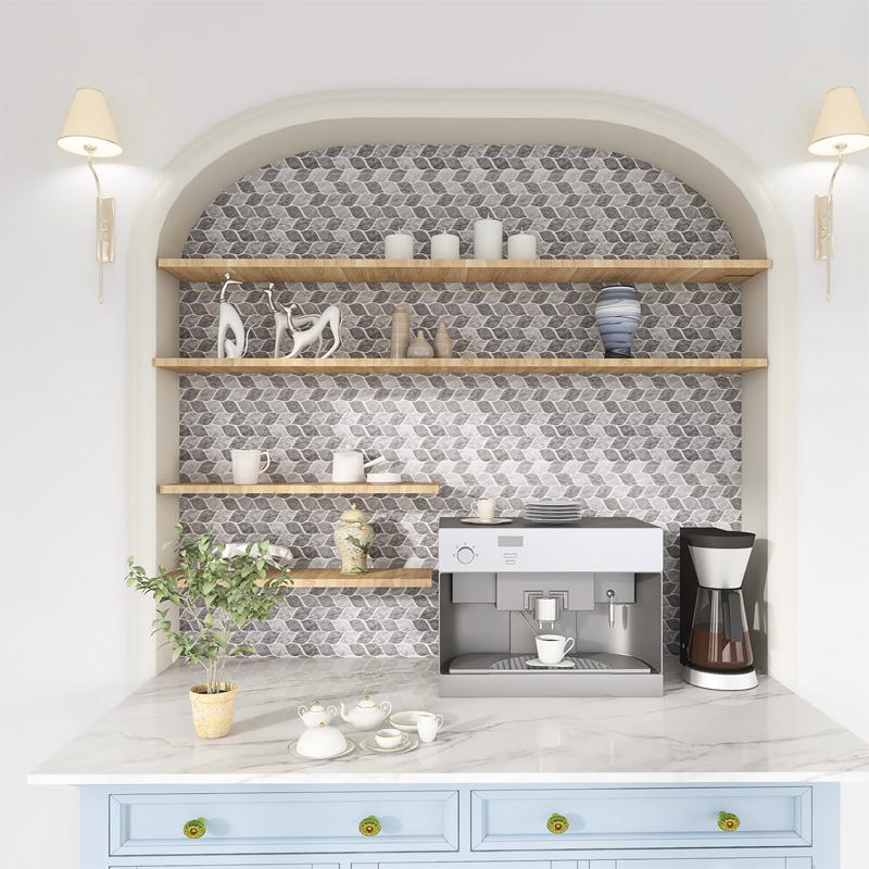 3D PVC samolepka na zeď Samolepka na mramorové dlaždice Samolepící Vodotěsná Kuchyň Koupelna Domácí Dekor 30 cm X 30 cm