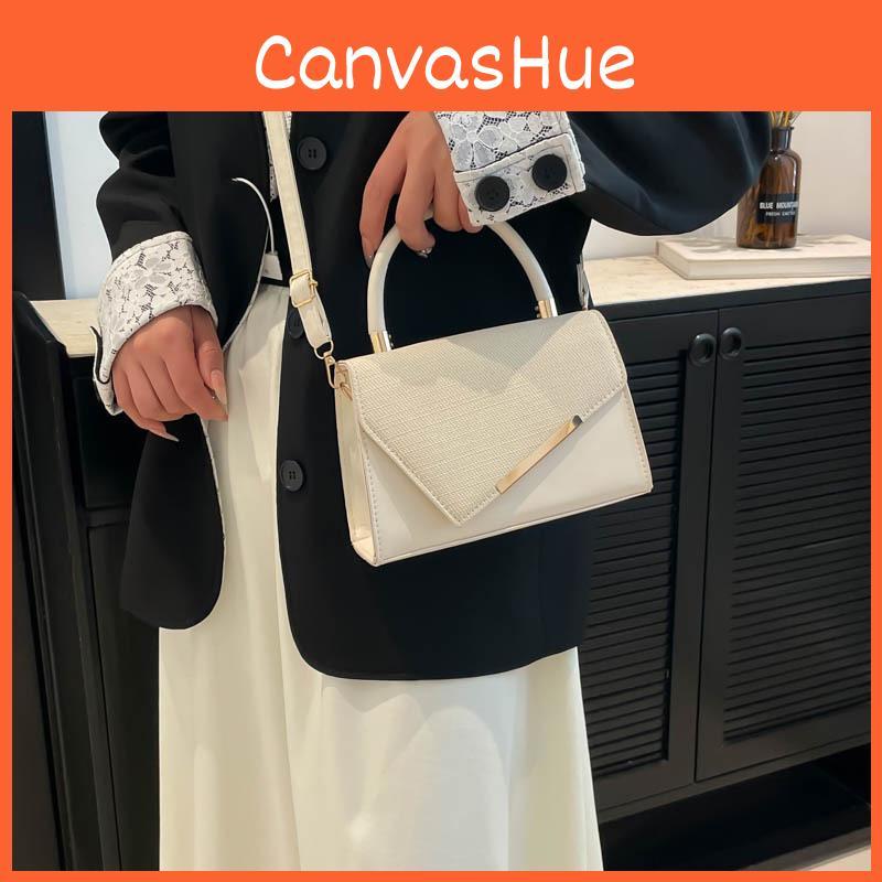 Splicing Light Luxury Contrasting Color Crossbody Bag With Magnetic Buckle