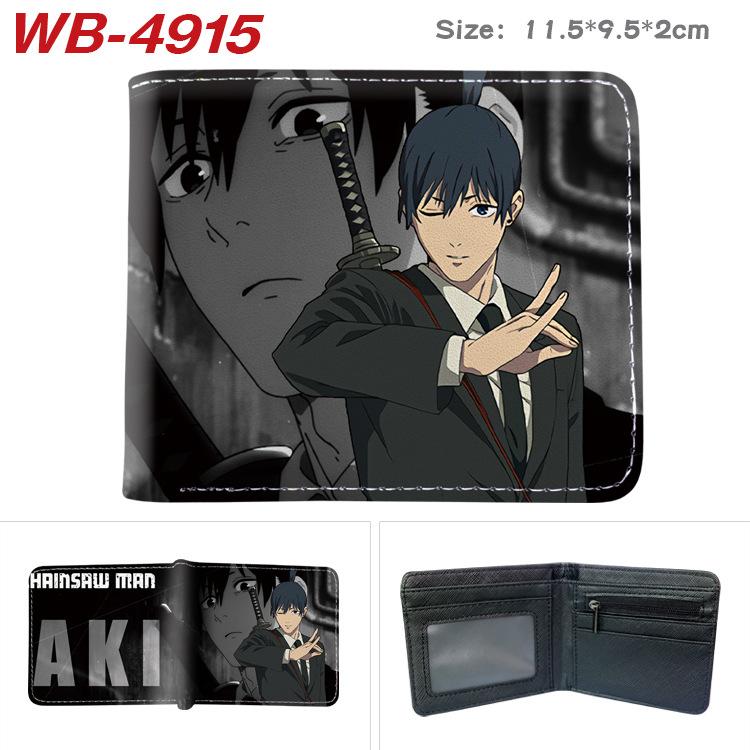 Chainsaw Man Anime Wallet Portable Large Capacity Full Color Folding Leather Purse Unisex Coin Bag