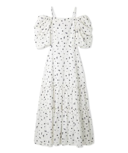 FRAY Puff Sleeve FLOWER I.D. Women's 3-Way Dress, FWFO251091,