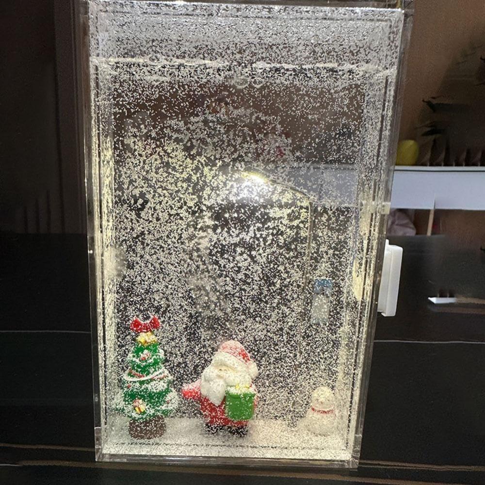 DIY Materialien Schneeszene Nachtlicht Weihnachtsdeko Schneelandschaft Nachtlicht