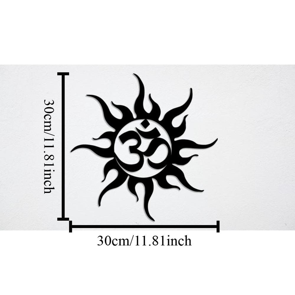 

Sunburst Metal Wall Art Sunrise Home Decor Abstract Gold Modern 12in чёрный