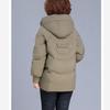 Kurze Daunenjacke Winterkleidung Mittelalterliche und ältere Winterjacke Damen Übergröße Dünne Steppjacke