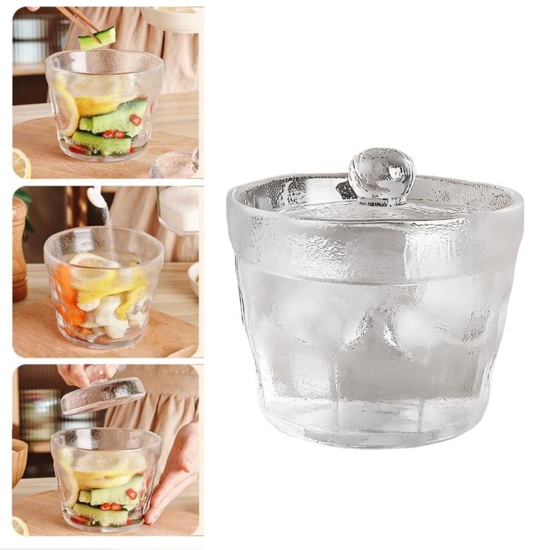 Klare Gärschüssel Gehämmertes Glas Einmachglas für über Nacht Einlegen Zur Herstellung von Gurkensaft Sauerkraut Und Konservieren von Gemüse