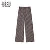 Women's Bear Plaid Casual Pants