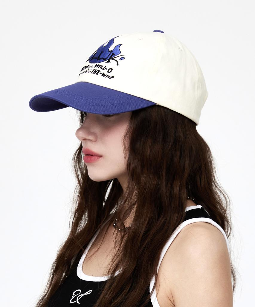 ULUK Will O' The Wisp Embroidered Cotton Color Block Ball Cap_Purple