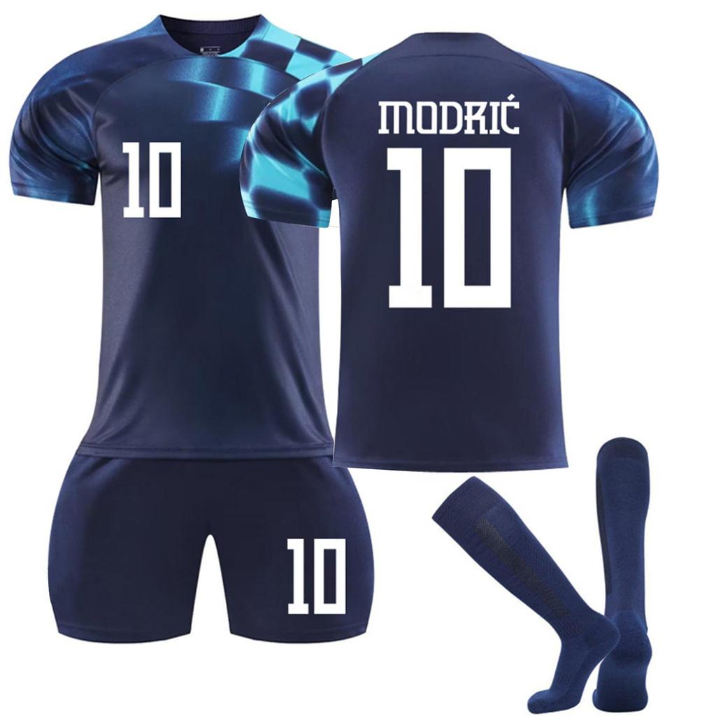 2223 Luka Modrić Away Football Jerseys Shorts Socks Set New Season Shorts Socks Adult Sizes Outfits