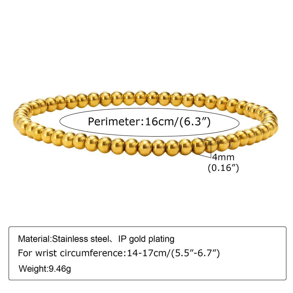 Non Tarnish Stainless Steel Bracelet Gold Plated Stackable for Women, Thin Herribone Chain Bracelet Waterproof Jewelry