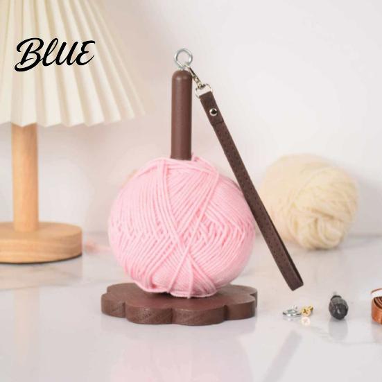 Portable Knitting Accessory Wooden Wrist Yarn Holder Smooth Rotation Dispenser Dispenser Hands Free Rack for And Crocheting Holder