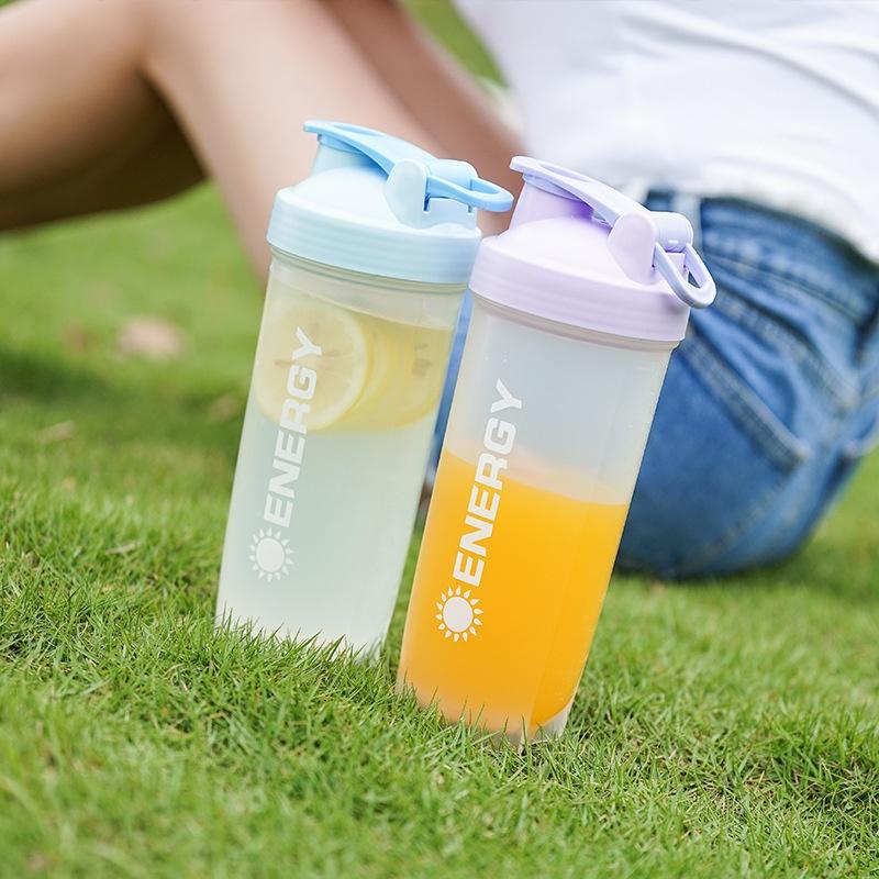 Summer Large-capacity Shaker Cup Outdoor Fitness Milkshake Cup Student Sports Portable Stirring Ball Shock-resistant with Scale