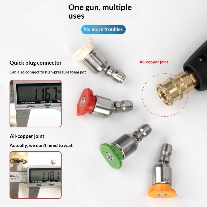 High Pressure Washer Turbo Nozzles 1/4'' Quick Connect Rotary Spray Jet Tip For Car Cleaning Patio - Efficient Cleaning