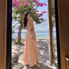 Summer New Birthday Dress Women's Seaside Vacation Beach Dress High-end Neck Dress