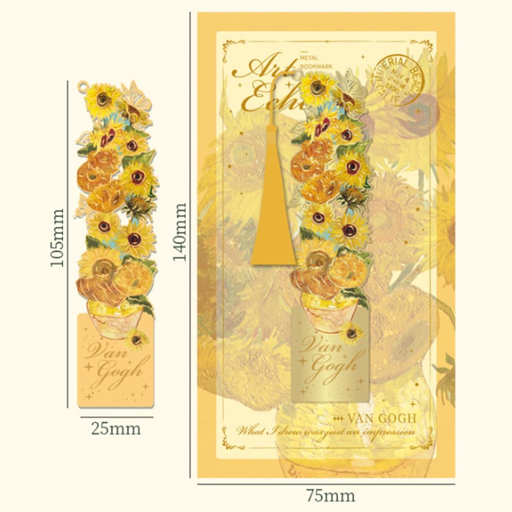 Stylish Including Van Gogh and Monet Are Beautiful and This Bookmark Set Features Hollow and a Perfect for and Anyone Looking for a Book or Book Ideal