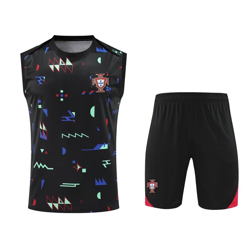 

Portugal Pre-match 2024-25 Warm-up Jersey & Shorts Set - Adult Football Training Kit Extra Extra Large