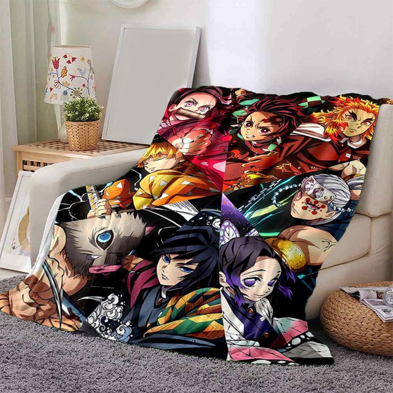 1pc Demon Slayer Anime Characters Throw Blanket, Home Decor, Couch Cover .B049