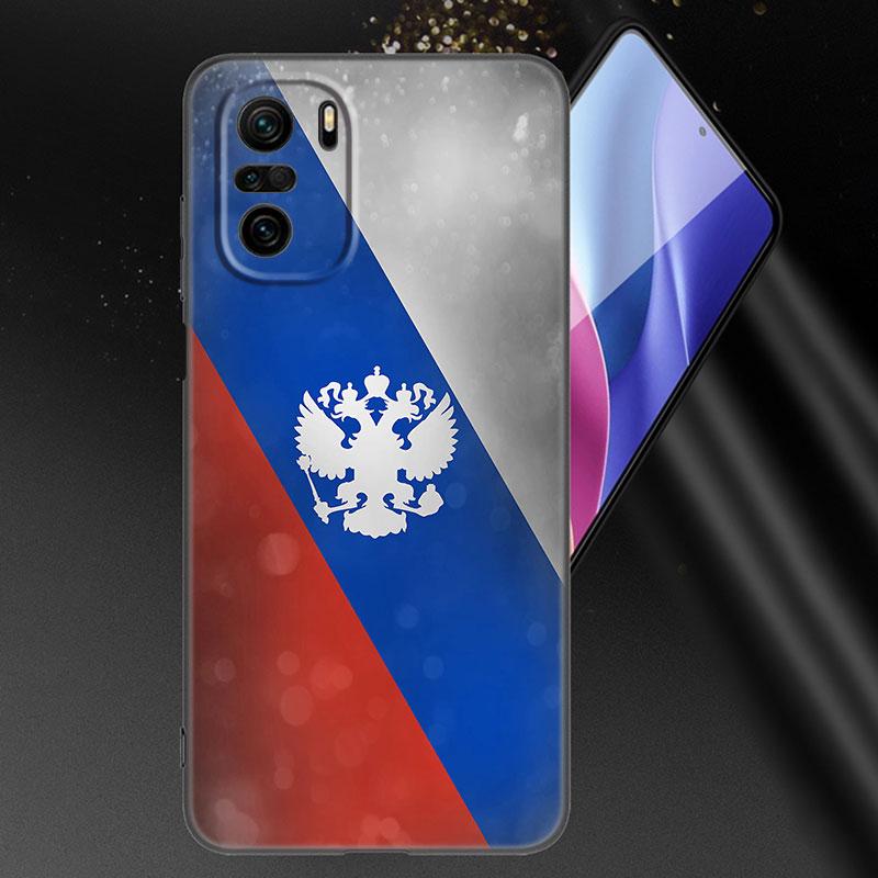 Russia Russian Flags Emblem Phone Case For Xiaomi Mi POCO X3 NFC GT M4 M3 12 11T 10T Pro A3 11 Lite NE 5G 12X 11i F3 Black Cover