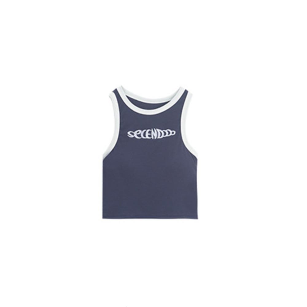 Letter Women's Knit Vest Top Sweet Sleeveless Camisole Fashion Slim Crop Top Travel