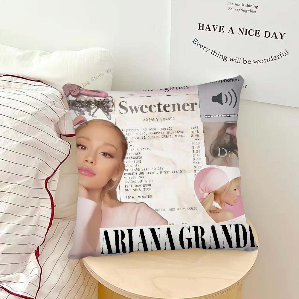 A- Arianas Singer G-Grande Pillow Case Square Pillow Bedroom Sofa Leisure Comfort Cushion Car Living Room Home Decoration