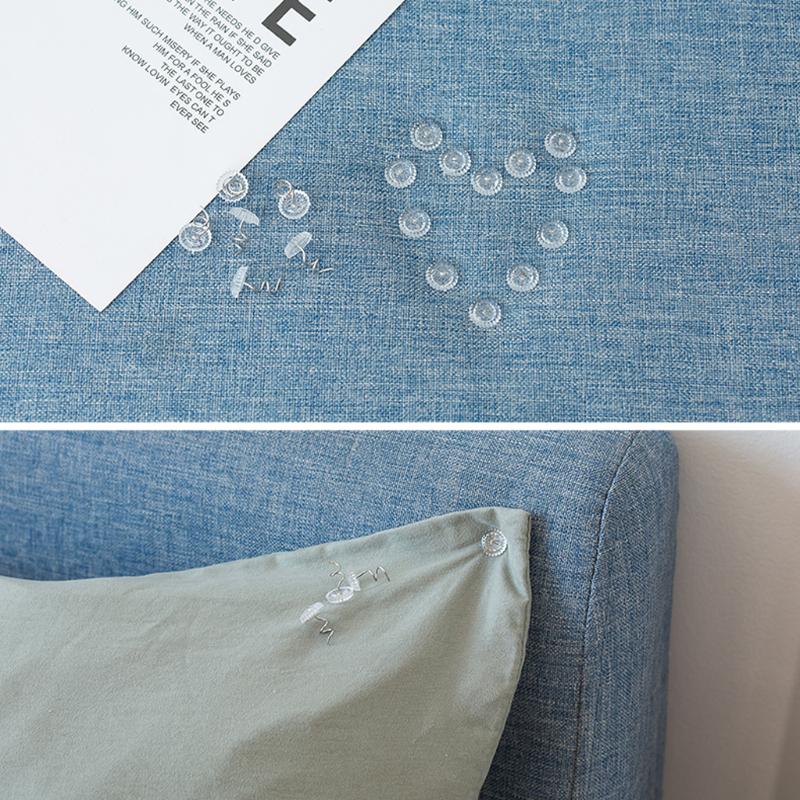 50 Pcs Bedskirt Pins Clear Heads Twist Pins Assortment Kit for Upholstery, Slipcovers and Bedskirts Furniture Hardware