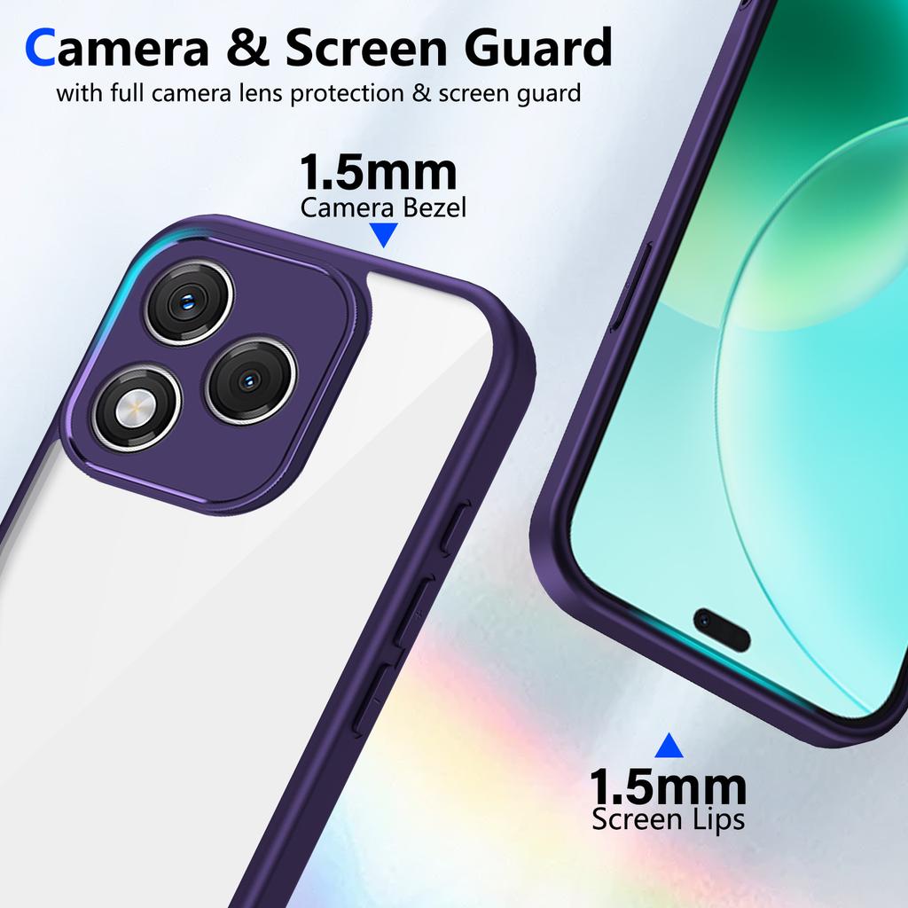 For Honor 600 Lite Four-corners Shockproof Transparent Case for Honor600 Lite 600lite Anti-drop Matte Hard Silicone Edge Cover