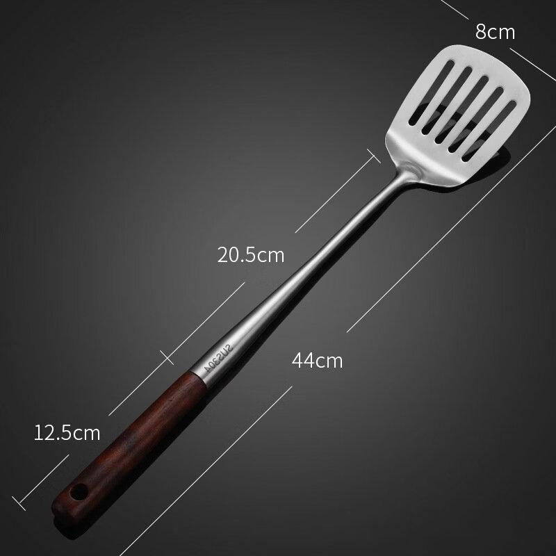 Wutuo Edelstahl Pfannenwender und Schaumlöffel Küchenutensilien-Set