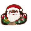 Santa Claus Faux Cashmere Holiday Floor Mat - Dirt & Wear-Resistant, Easy-to-Clean Christmas Decoration