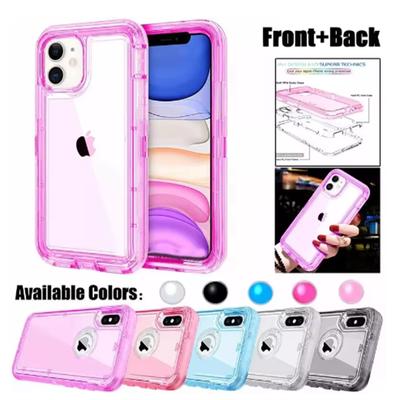 Hybrid Heavy Duty Dust Case For iPhone 16 15 13 11 12 14 Pro Max XSMAX XR XS SE 6 7 8 Plus Transparent Shockproof Armor Cover