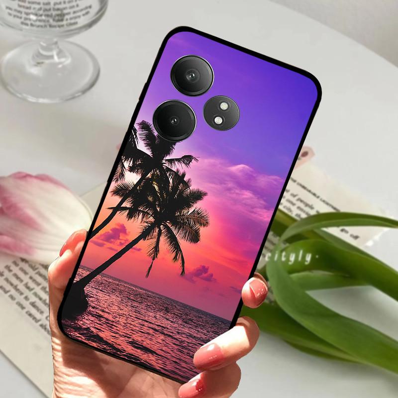 For Realme GT 6 GT6 Case Shockproof Soft TPU Silicone Phone Cover For Realme GT 6T Capa Realme GT6 GT6T Cartoon Matte Bumper