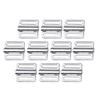 Metal Bra Strap Adjuster 25mm Bra Slide Buckle Rings for Zippers for Clothes and Bikini Accessories