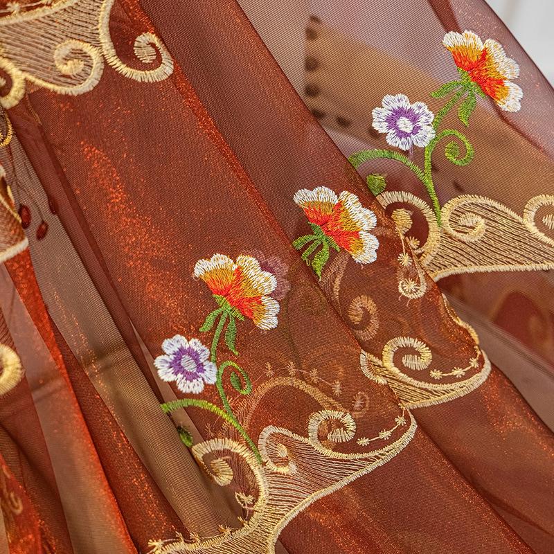 

Декоративные шторы для дверного проема с жаккардовым принтом в виде цветов красного цвета - элегантный цветочный дизайн, идеально подходящий для спальни, офиса, гостиной, кухни 140*215CM