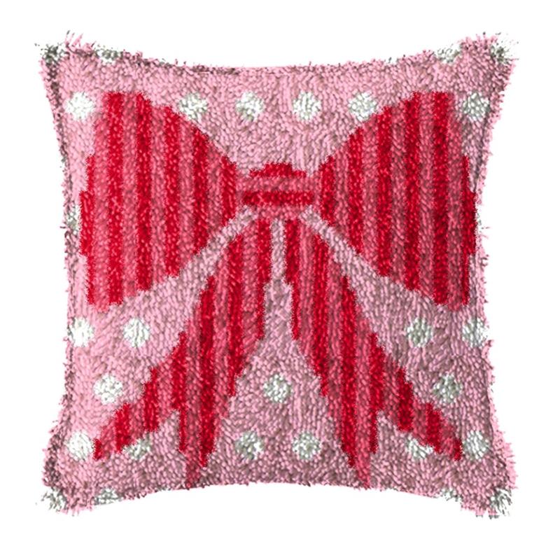 Stickerei Knüpfhaken DIY Handgestricktes Besticktes Kissen Knüpfpaket Unfertige Knüpfhaken Teppich Kits Smyrna Paket Teppich DIY