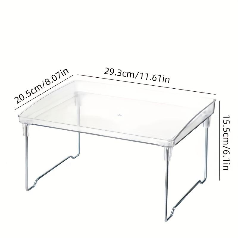 

Foldable Clear Storage Rack: For Kitchen, Bathroom, Office & Shoe Organizer. Multifunctional & Space-Saving!