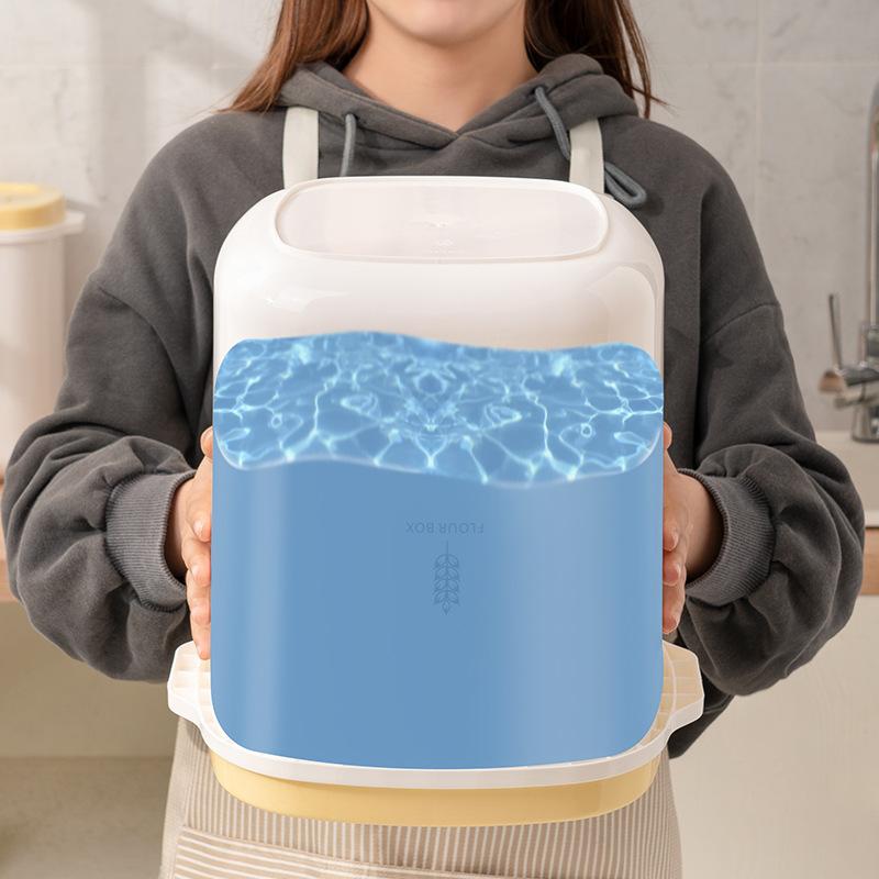 Multifunktionaler Reisbehälter Silikon-Dichtring Feuchtigkeitsdicht Versiegelte Getreidelagerbox Reistank Getreidelagerbehälter Lebensmittelspender Mehldose