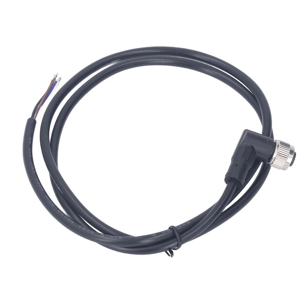 M12 Cable 4 Pin Aviation Socket Electrical Cable Right Angle Female Connector 1M 250V AC DC for Machine Equipment