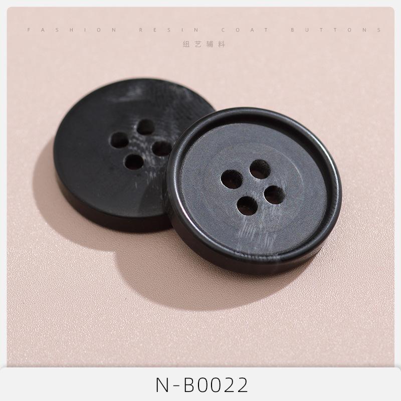 10Pcs Button Button Trench Coat Women'S Resin Black Button High-End Men'S Suit Clothes Coat Accessories Daquan Cardigan Suit