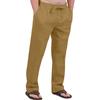 Herren Freizeit Atmungsaktive Baumwoll-Leinen Kordelzug Hose – Atmungsaktive Sommer Strandhose