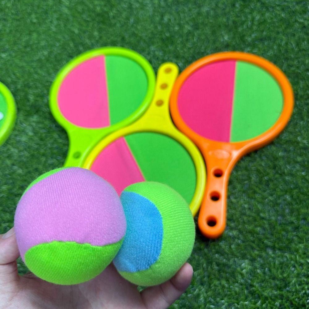 Tennis Style Suction Cup Ball Fun Design Throwing Toy Ball Toss and Catch Ball Set  Park Games