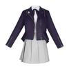 Anime Kirifuji Nozomi Cosplay Costume Women HUNDRED LINE Cosplay JK Academy Uniform Coat Skirt Shirt Tie Set Halloween Costumes