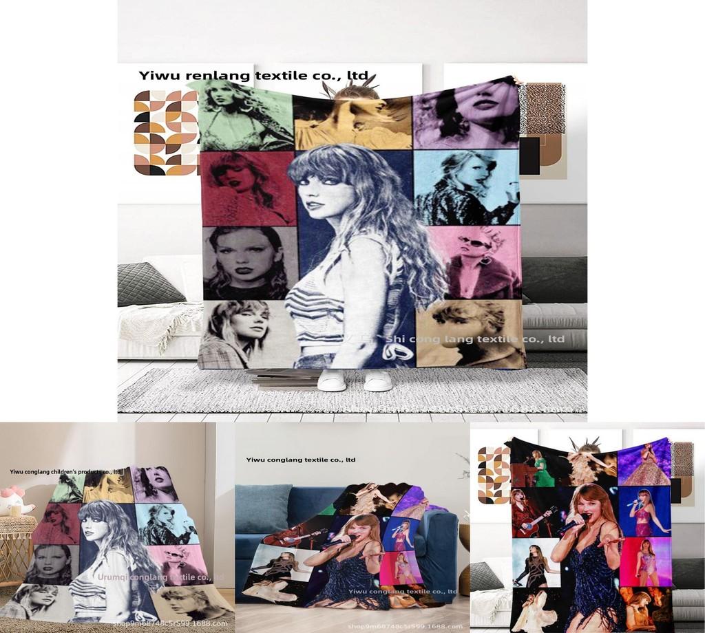 Taylor Swift Themed Blanket With Geometric Pattern For Office Nap And Home Relaxation