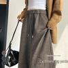 Autumn/Winter 2026 Women's High Waist Slim Fit Wide Leg Floor-Length Pants with Plus Velvet Cashmere.