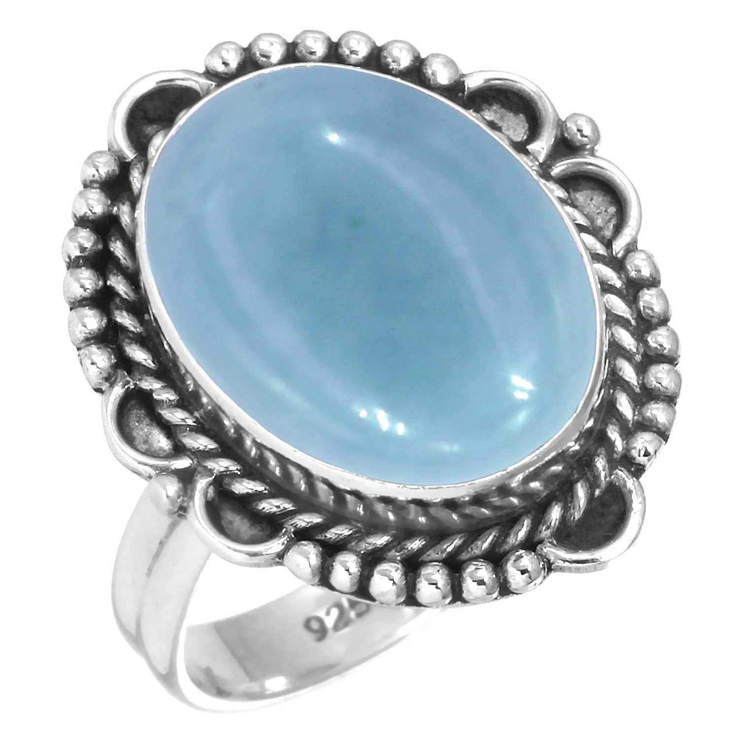 

Кольцо из стерлингового серебра 925 пробы с драгоценными камнями, ювелирные изделия ручной работы, подарок на День благодарения, амазонит, ангелит, голубой опал, ботсванский агат, мохаве, лазурит, хризоколла 8