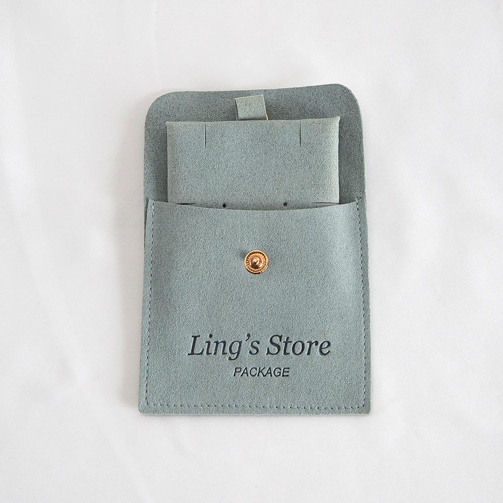 20/50/100Sets Custom Logo 8x8cm Jewelry Microfiber Snap Bag Insert 6x6cm Paper Cards for Earring Stud Necklace Storage Organizer