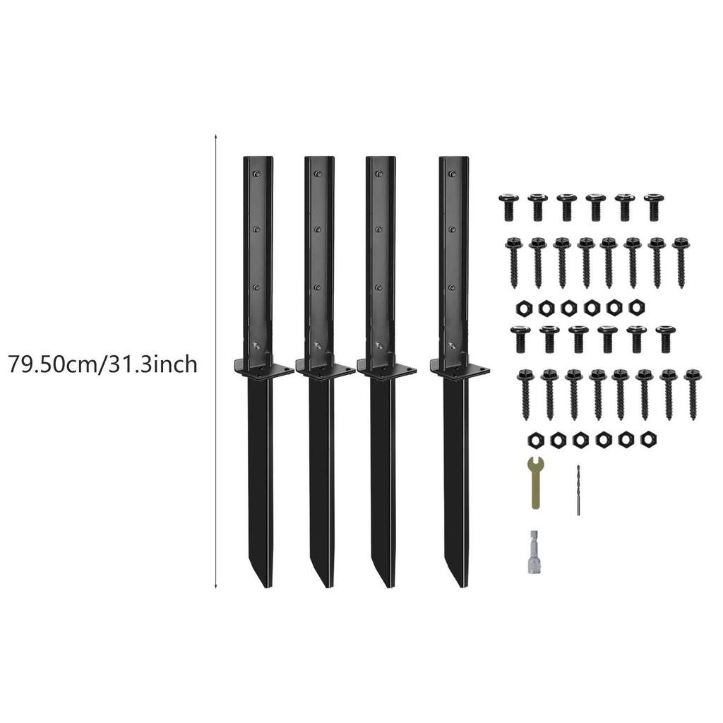 Durable Fence Post Support Kit for Yard Installation